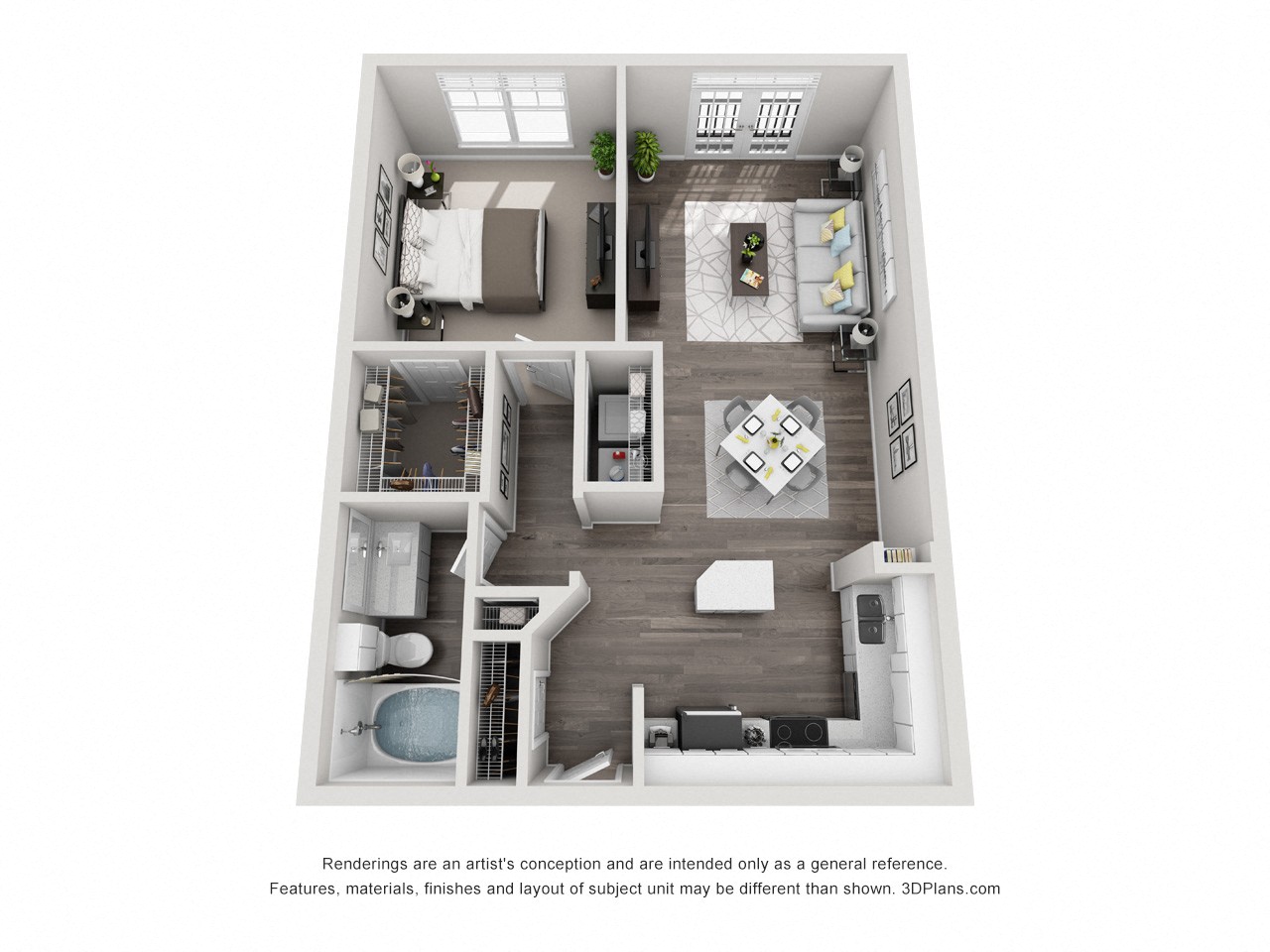 Floor plan layout diagram for 1A-R